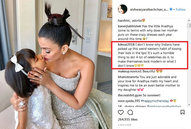 aishwarya rai bachchan gets trolled for kissing her daughter aaradhya on the lips