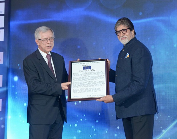 Amitabh Bachchan felicitated with citation by the European Union 