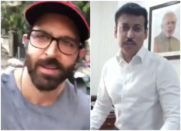 WATCH: Hrithik Roshan takes Rajyavardhan Singh Rathore's Fitness Challenge and goes cycling on Mumbai streets