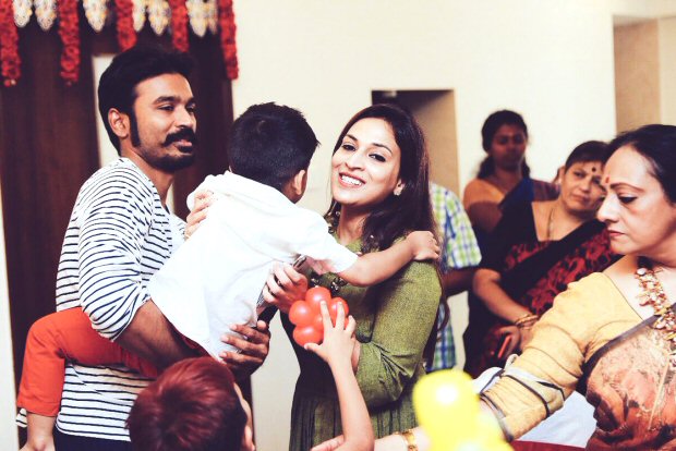 Here’s how Rajinikanth celebrated the birthday of his grandson Ved with his daughters and son-in-law Dhanush