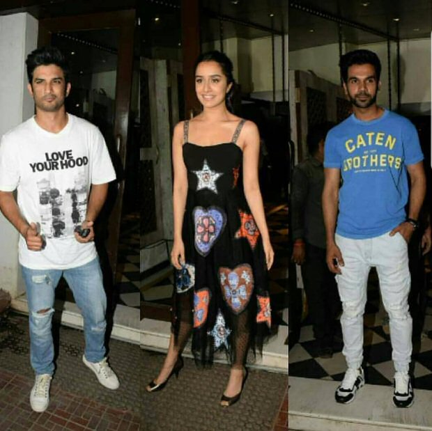 sushant singh rajput, shraddha kapoor, rajkummar rao burn the dance floor at stree wrap up party