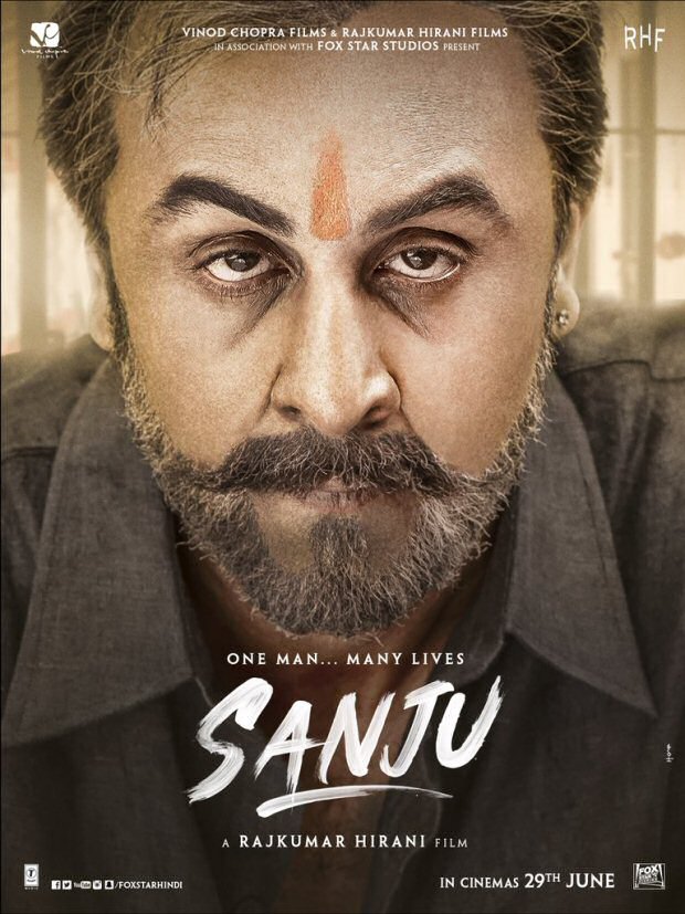 rajkumar hirani shares new poster of sanju giving a close view of ranbir kapoor