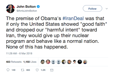 john bolton’s musings on iran