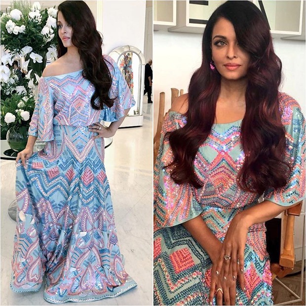 Aishwarya Rai Bachchan in Manish Arora and minimal makeup at Cannes 2018