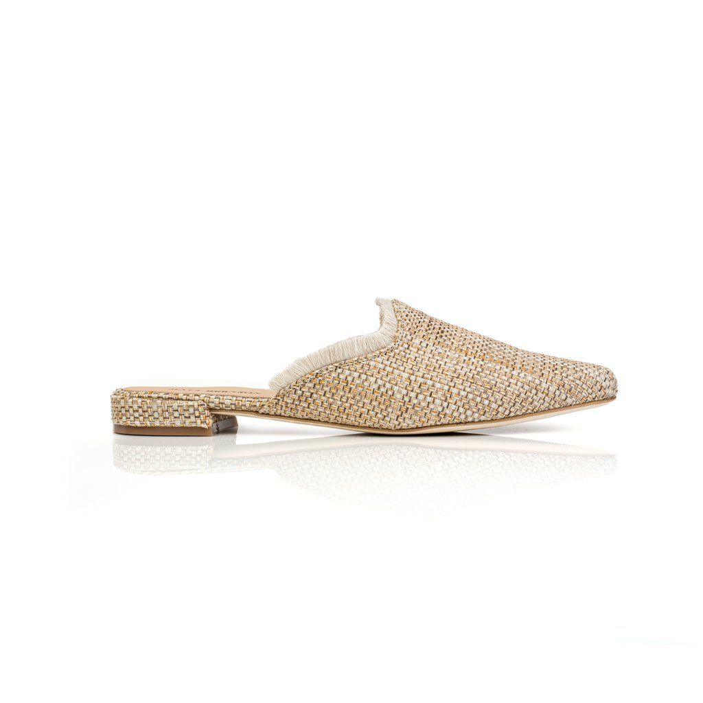 move over, basket bags: raffia shoes are taking over