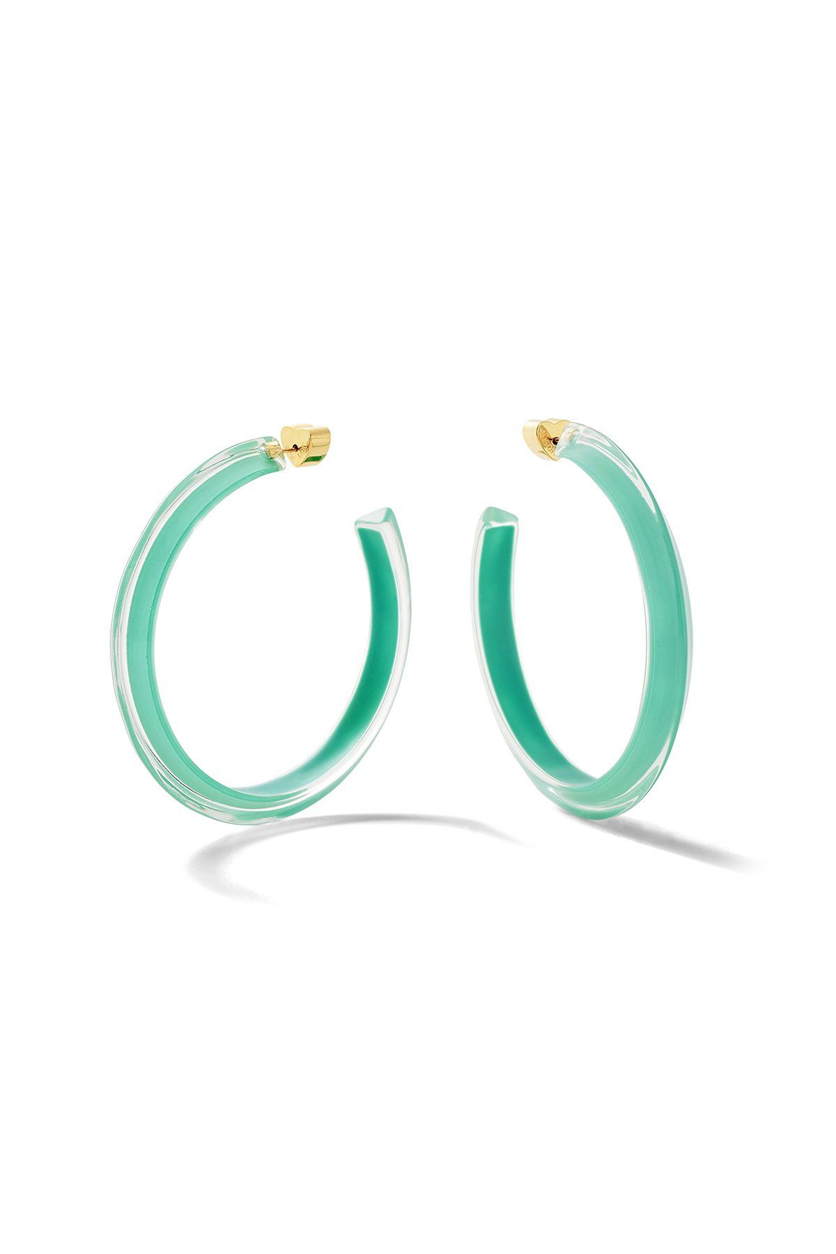 lucite hoop earrings are all the rage & we want in