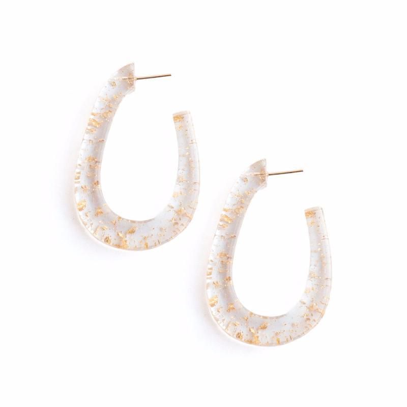 lucite hoop earrings are all the rage & we want in