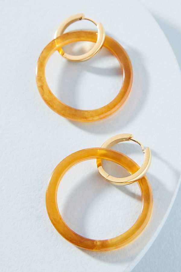 lucite hoop earrings are all the rage & we want in