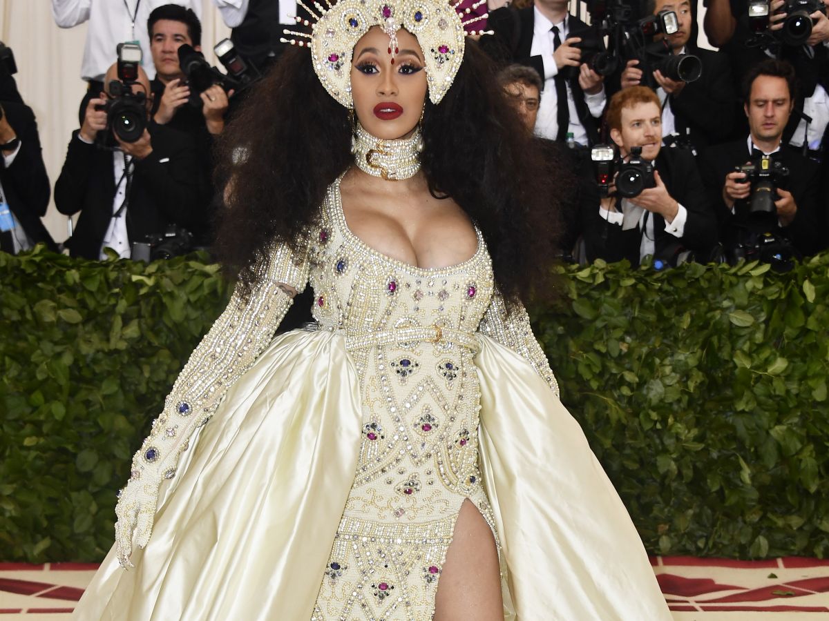 pregnant cardi b at the met gala is our new style saint
