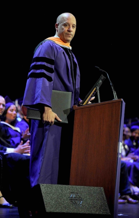 dropout vin diesel finally got his degree