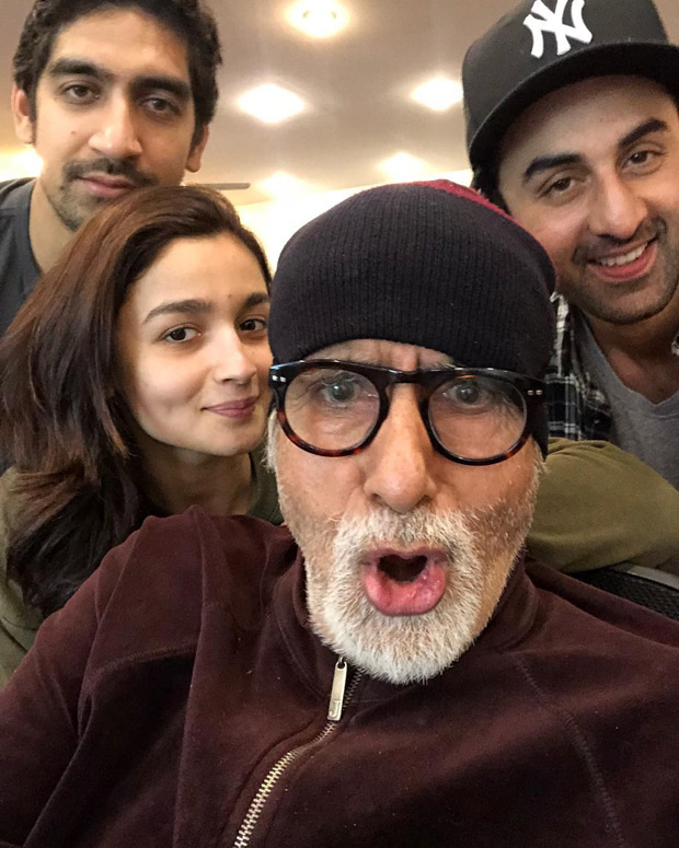 amitabh bachchan shares fun pics with ranbir kapoor and alia bhatt from brahmastra prep