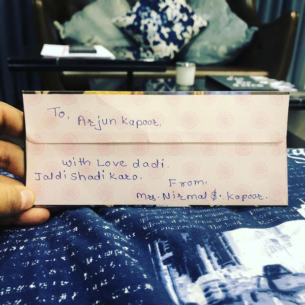 'Jaldi Shaadi Karo'- Arjun Kapoor shares a hilarious note sent by his grandmother