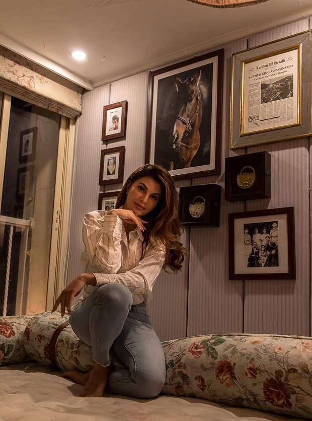 Race 3 actress Jacqueline Fernandez visits Gauri Khan's design store