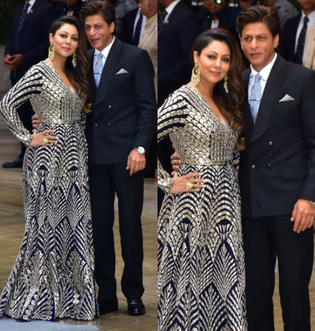 SRK and Gauri Khan at the Ambani bash