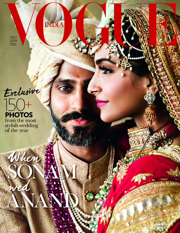 the wedding picture of sonam kapoor and anand ahuja is the cover of vogue this time and here’s how the couple got candid in the magazine!