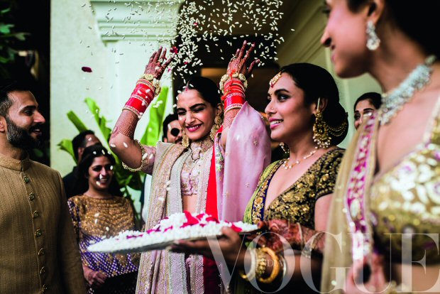 the wedding picture of sonam kapoor and anand ahuja is the cover of vogue this time and here’s how the couple got candid in the magazine!