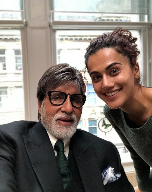 Amitabh Bachchan and Taapsee Pannu on the sets of BADLA remind us of their PINK days! 