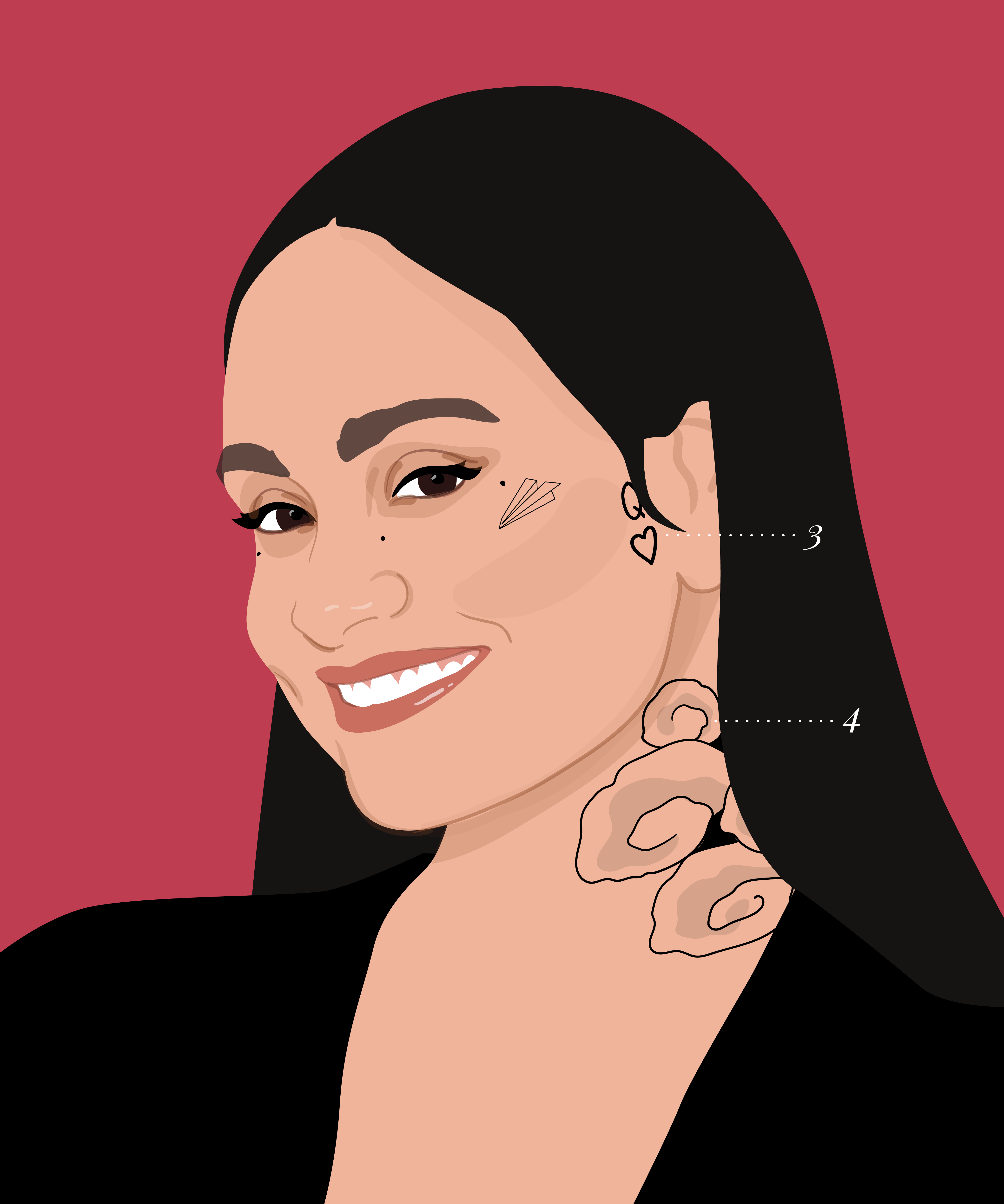 a handy guide to kehlani’s coolest tattoos