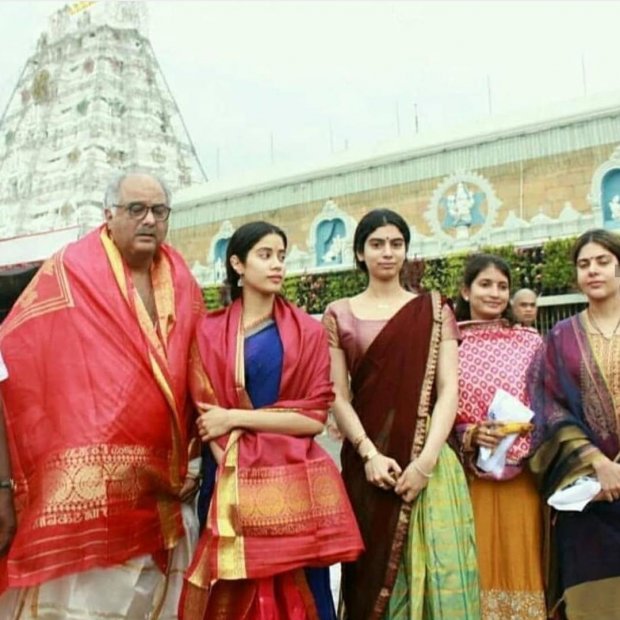 Janhvi Kapoor follows Sridevi’s tradition, visits Tirupati with Boney Kapoor before Dhadak release