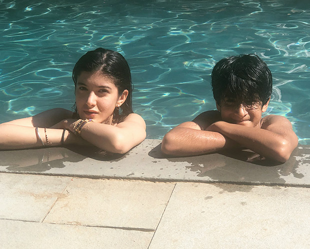 After Suhana, BFF Shanaya Kapoor posts a picture chilling in a pool with her bro