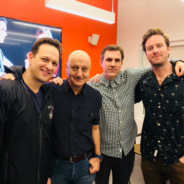 Anupam Kher meets Armie Hammer, Josh Charles, Paul Schneider and Stephan Payne in New York 