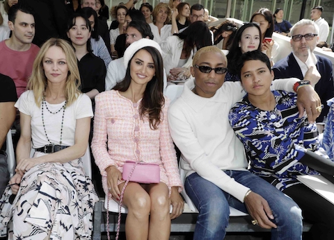 celebrities line up for the chanel couture show in paris