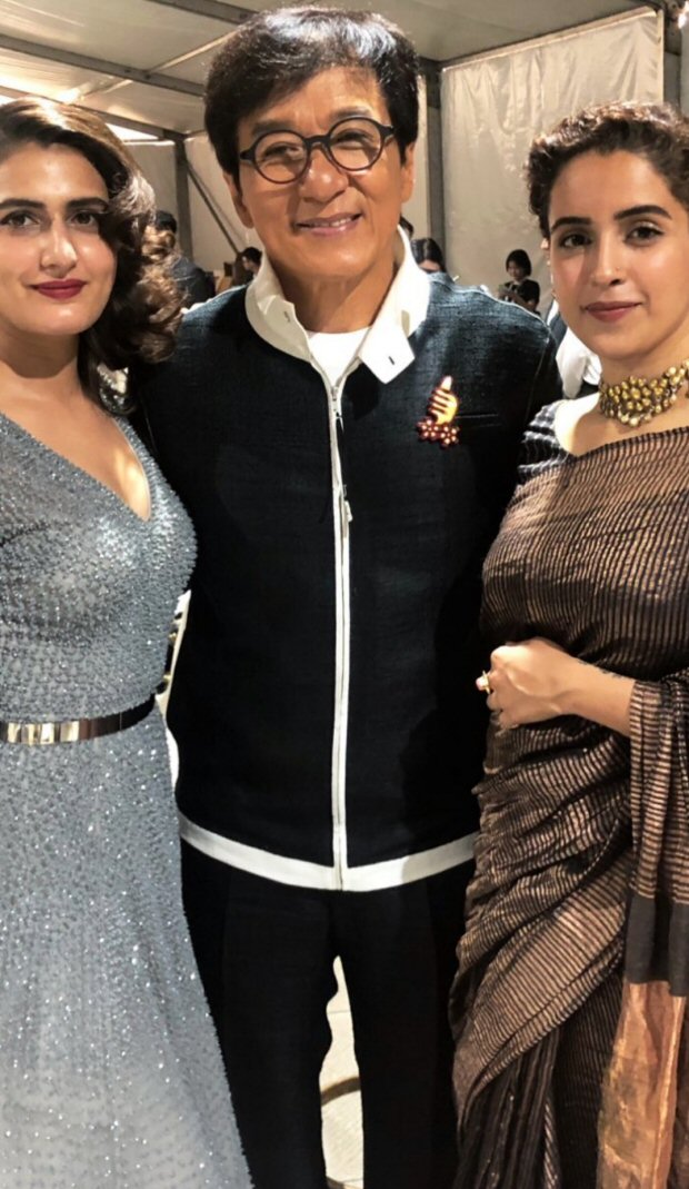 Dangal actresses Fatima Sana Shaikh and Sanya Malhotra can't stop fangirling after meeting Jackie Chan