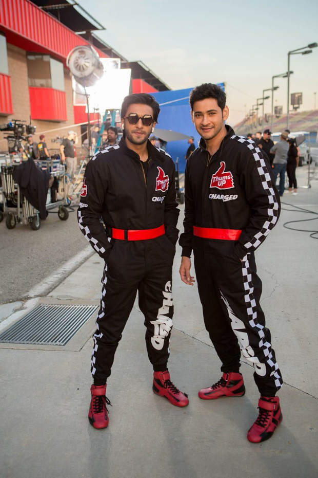 Wohoo! Bollywood superstar Ranveer Singh and South superstar Mahesh Babu SHOOT TOGETHER and they look as charming as ever!