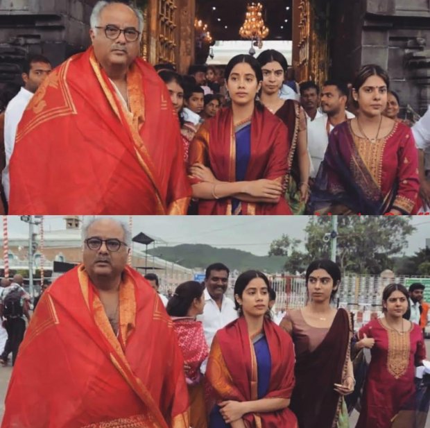 Janhvi Kapoor follows Sridevi’s tradition, visits Tirupati with Boney Kapoor before Dhadak release