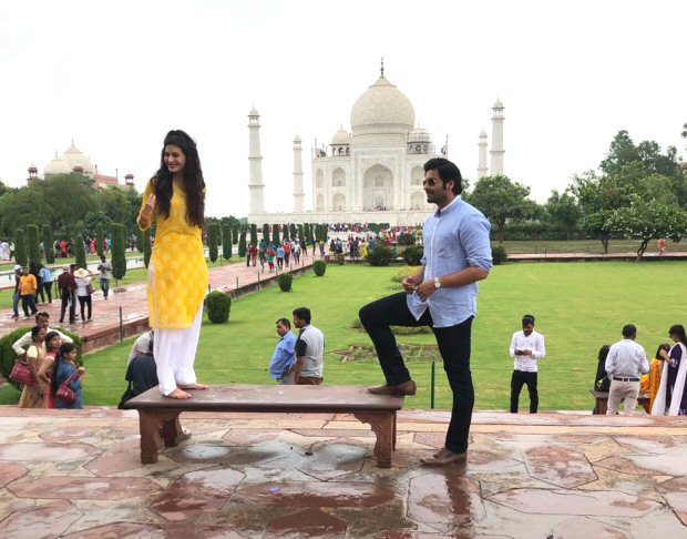 Prasthaanam pair Ali Fazal and Amyra Dastur shoot a romantic song at Taj Mahal