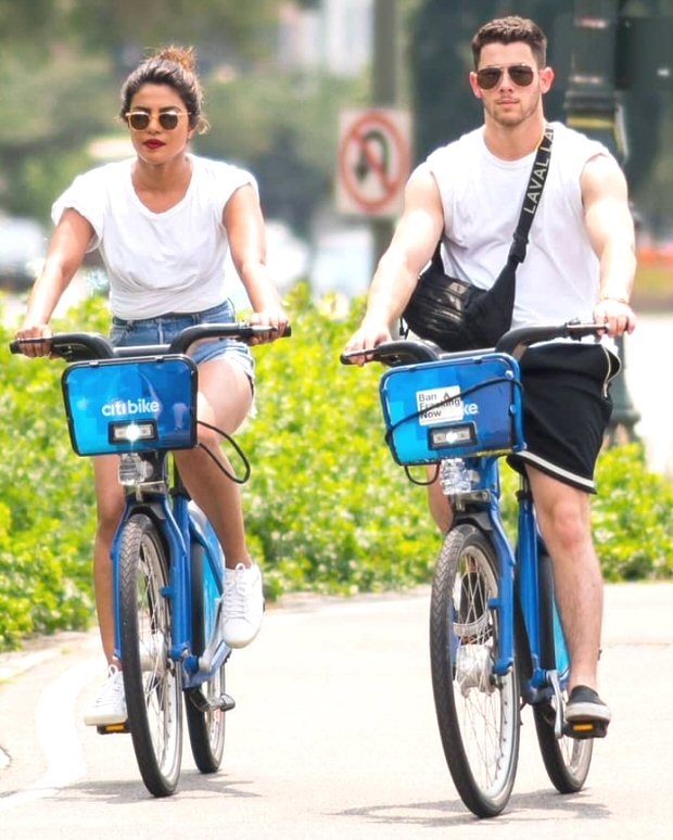 Priyanka Chopra spends 4th of July with beau Nick Jonas and his family; goes cycling with Nick, Joe Jonas and Sophie Turner