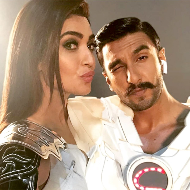 Ranveer Singh and Sanju actress Karishma Tanna sport futuristic look for a commercial shoot