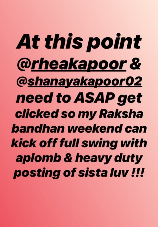 raksha bandhan 2018: arjun kapoor displays a big bro vibe as he pulls khushi, anshula, janhvi and sonam kapoor’s leg on insta