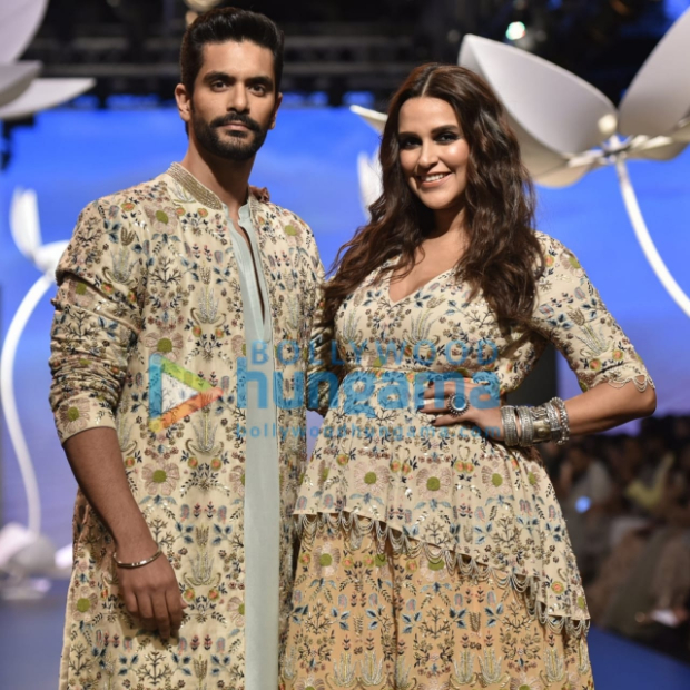 Lakme Fashion Week Winter Festive 2018: Pregnant Neha Dhupia and Angad Bedi turn showstoppers for Payal Singhal and we are SHOOK!