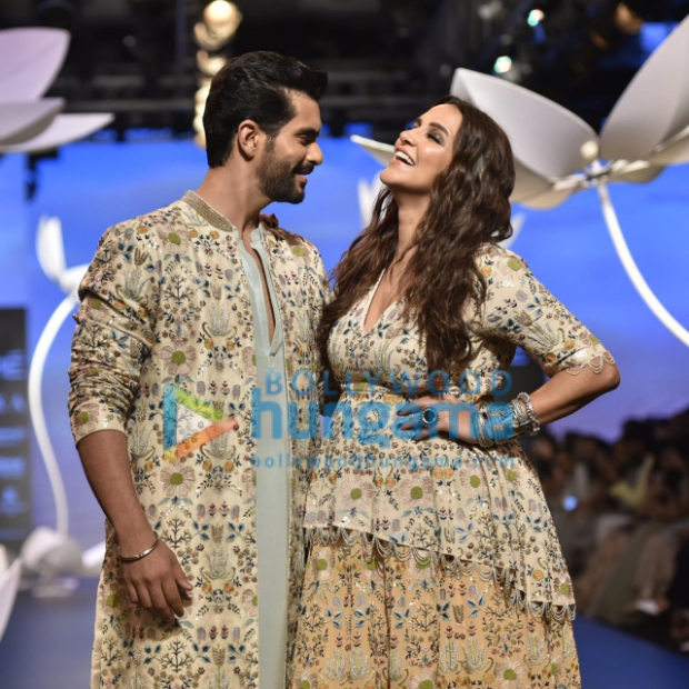 Lakme Fashion Week Winter Festive 2018: Pregnant Neha Dhupia and Angad Bedi turn showstoppers for Payal Singhal and we are SHOOK!
