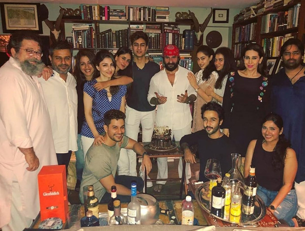 inside pics: saif ali khan has a midnight birthday bash with wife kareena kapoor khan, kids sara ali khan and ibrahim ali khan and others