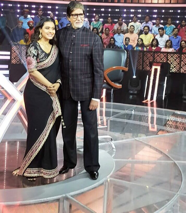 kaun banega crorepati season 10: kajol looks ravishing in a saree in the first episode with amitabh bachchan (see pictures)