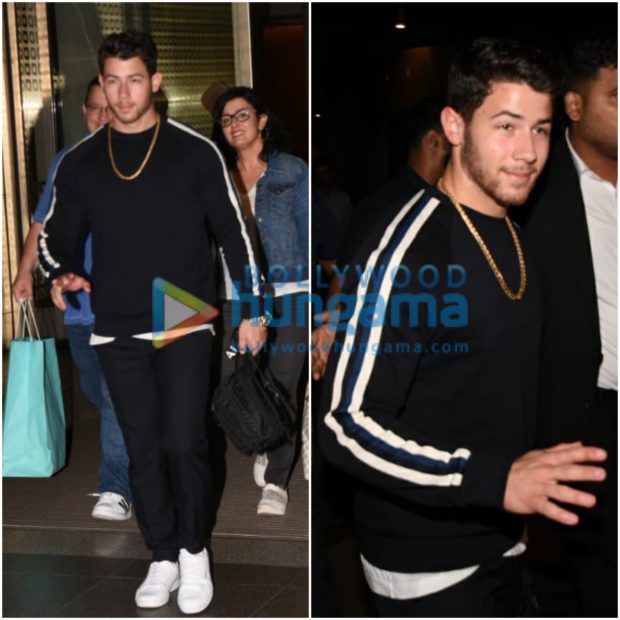 photos: nick jonas arrives in mumbai with his parents to celebrate his engagement with priyanka chopra