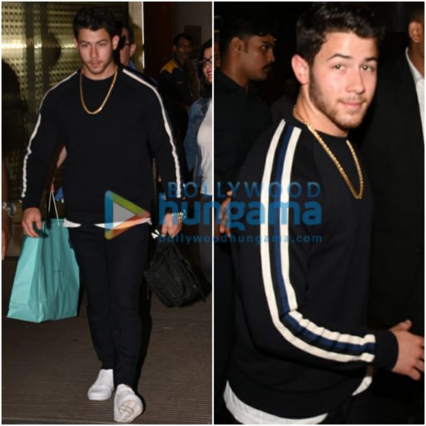 photos: nick jonas arrives in mumbai with his parents to celebrate his engagement with priyanka chopra