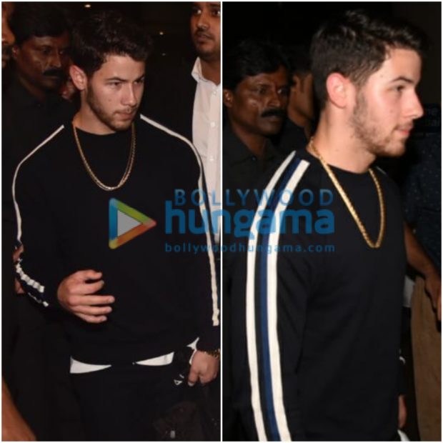 photos: nick jonas arrives in mumbai with his parents to celebrate his engagement with priyanka chopra