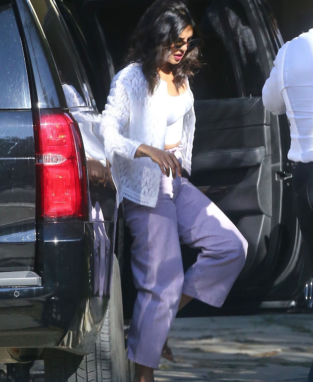 Priyanka Chopra in Aritzia and Nanushka at Beverly Hills (4)