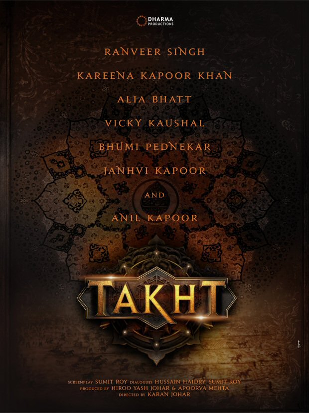 BREAKING! Ranveer Singh, Kareena Kapoor Khan, Alia Bhatt, Janhvi Kapoor, Bhumi Pednekar and Anil Kapoor in Karan Johar's TAKHT
