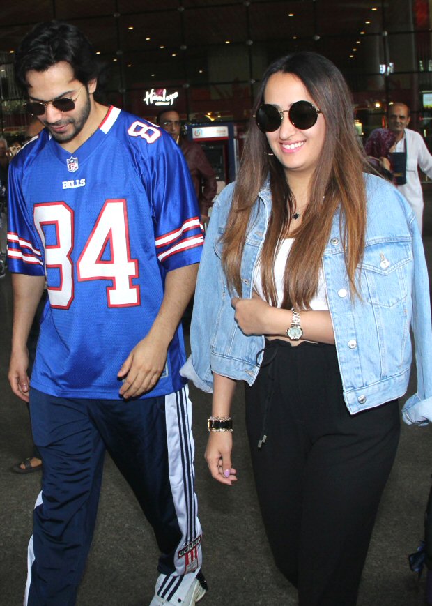 Varun Dhawan and rumoured girlfriend Natasha Dalal strike a pose in London