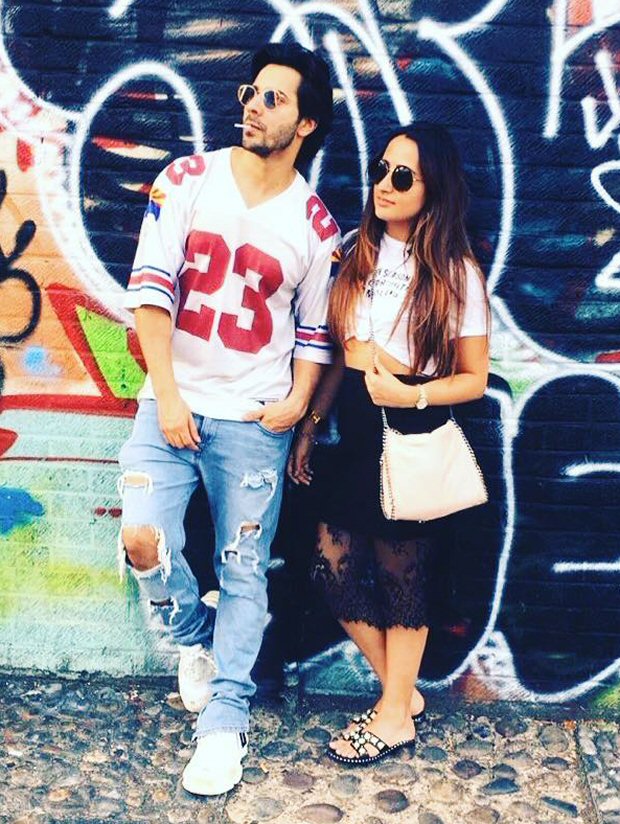 Varun Dhawan and rumoured girlfriend Natasha Dalal strike a pose in London