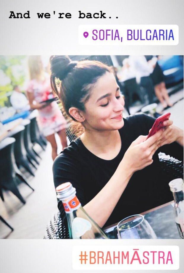 Alia Bhatt returns to Bulgaria for Brahmastra