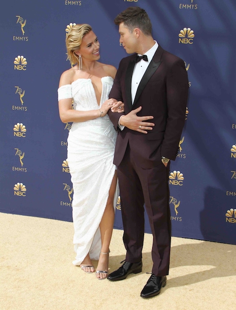 best emmy couple: scarlett johansson and colin jost