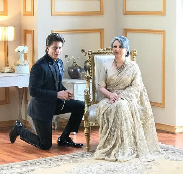Shah Rukh Khan romantically kneels down for a lady and it is NOT Gauri Khan (see picture)