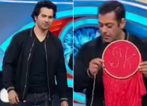 Watch Salman Khan attempts Varun Dhawan’s Sui Dhaaga Challenge and stitches his initials on a cloth on Bigg Boss 12 