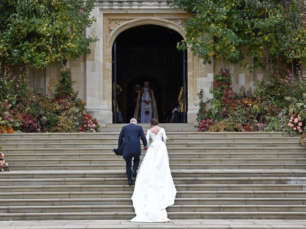 princess eugenie chose british label peter pilotto for her wedding dress