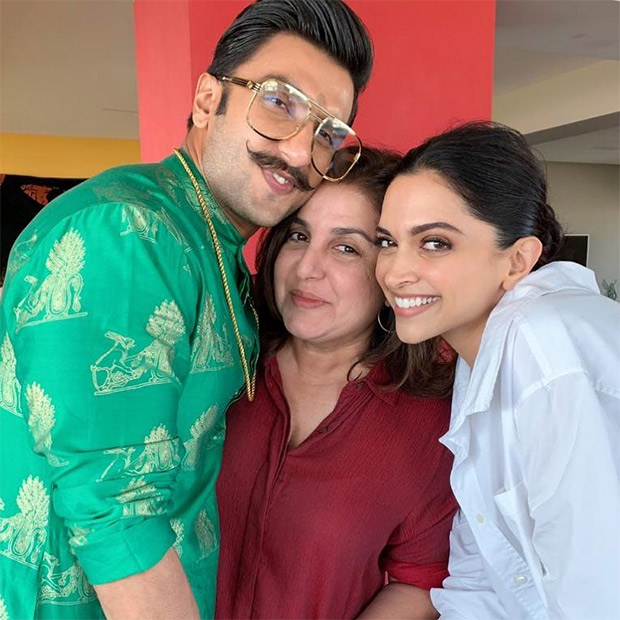 Ahead of their wedding, Deepika Padukone and Ranveer Singh strike a pose with Farah Khan